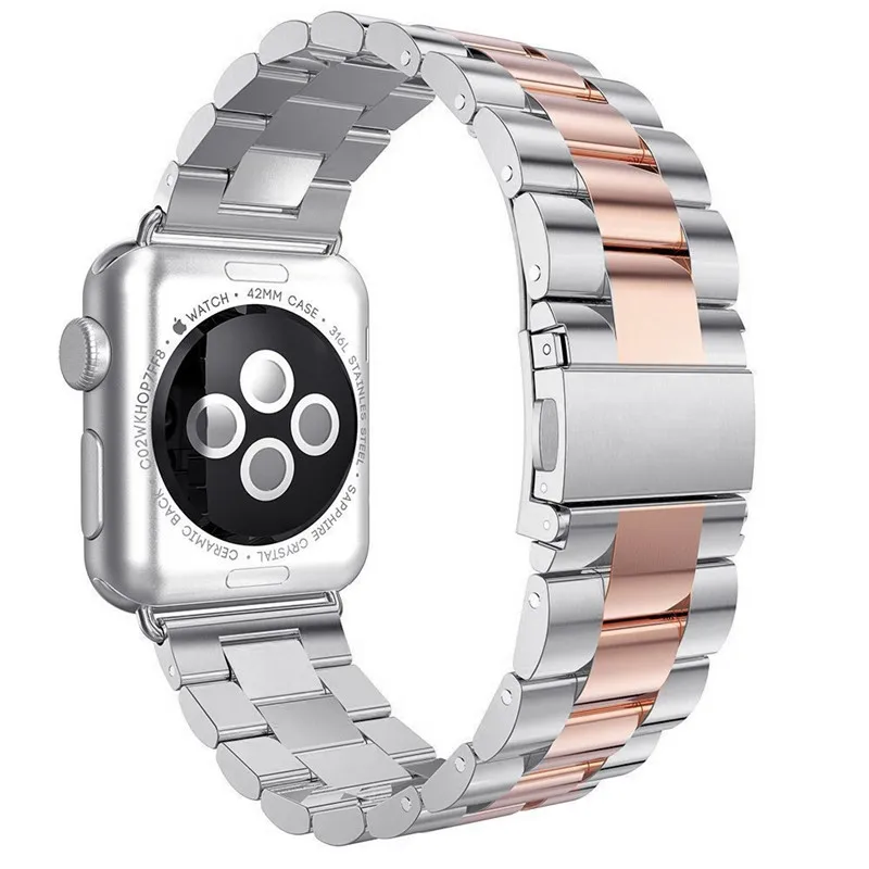 Ремешок для Apple Watch Band 44 мм 40 металлический сменный Браслет из нержавеющей стали