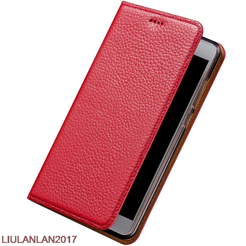 Чехол для Meizu Pro7 из натуральной кожи красного цвета чёрный коричневый розовый