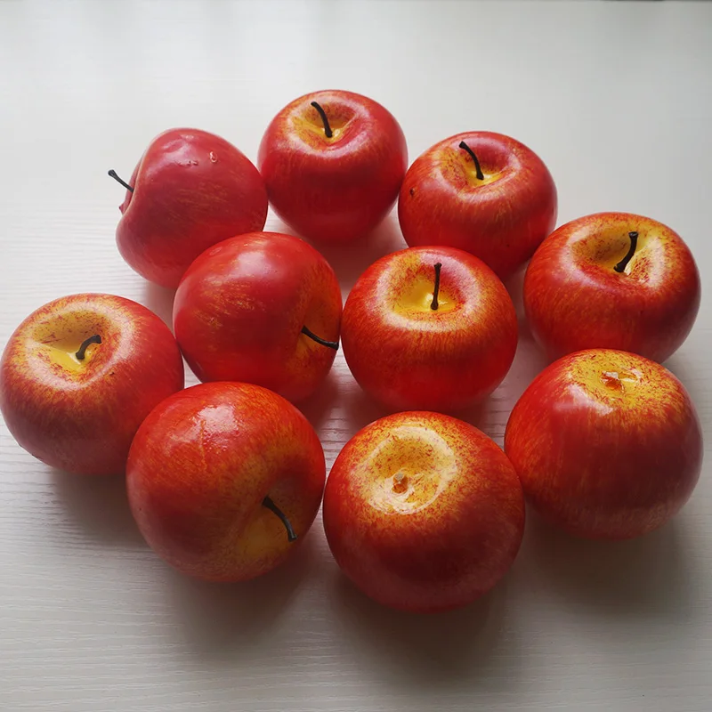 Пена искусственные зеленые красные яблоки кухонный декор для домашняя внутренняя отделка Аксессуары для фотографии дешевые поддельные декоративные меха