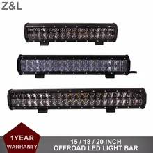 15 17 20 Offroad LED Work Light Bar Combo Auto Car SUV Trailer Wagon 4WD AWD