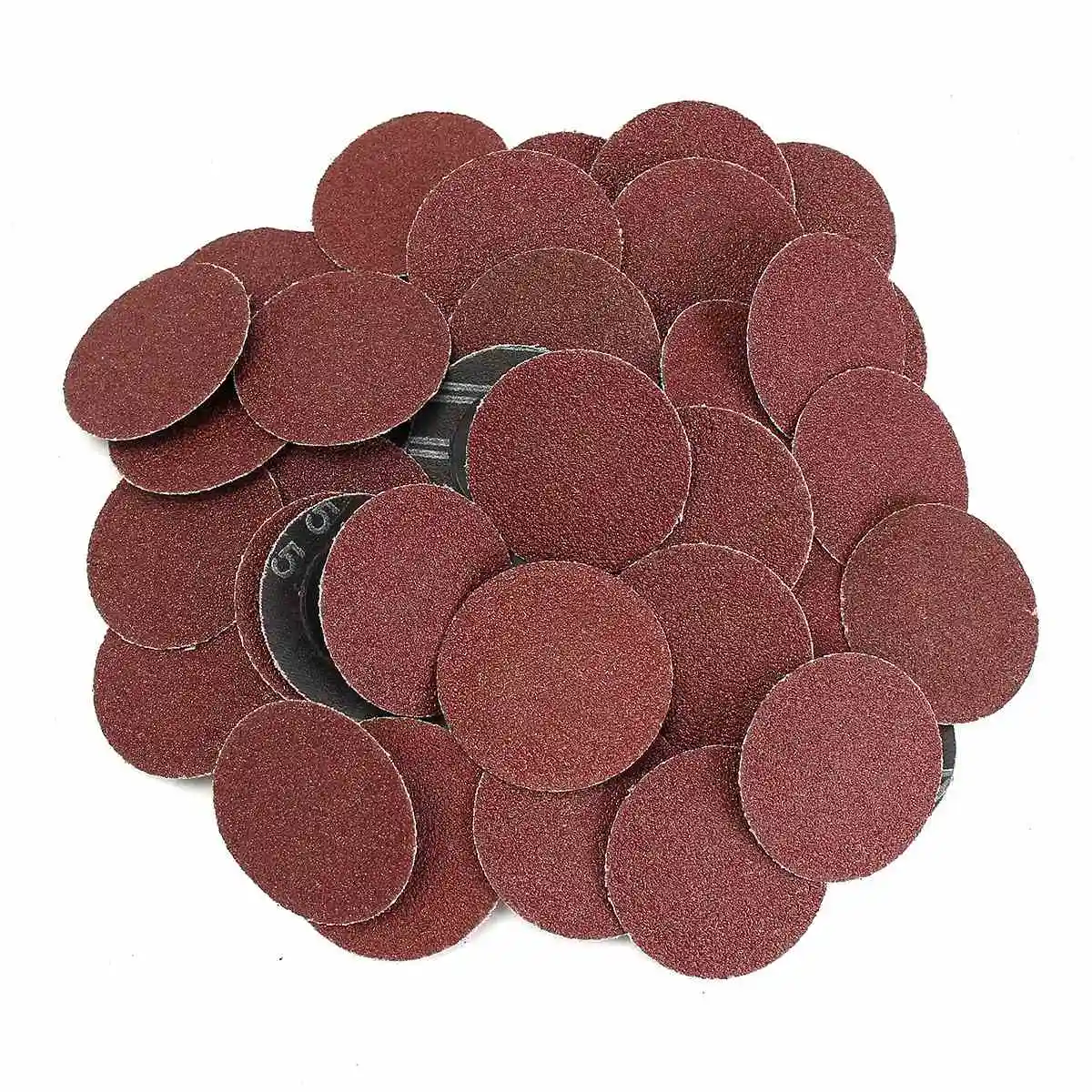 50pcs/set Sanding Disc 60 Grit 2inch/50mm Roll Lock Type R Sanding Disc
