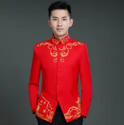 Mariag китайский туника костюм мужские жениха Свадебные костюмы для мужчин Блейзер Костюмы для выпускного тонкий masculino самые последние