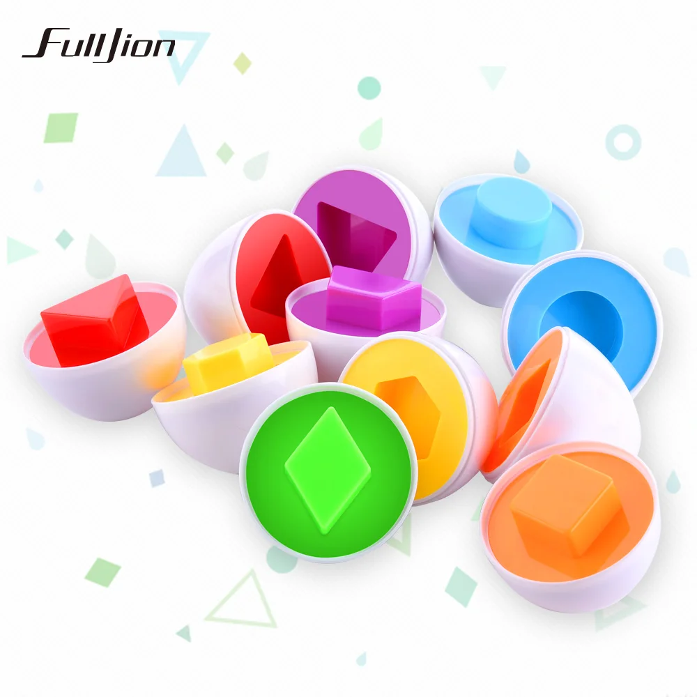 Fulljion Монтессори Обучающие математические игрушки 6 умных яиц 3D игра головоломка