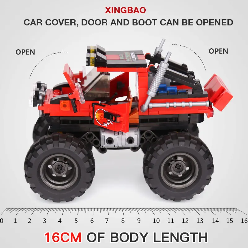 XingBao 03025 Technic супер большой ножной автомобиль набор строительных блоков Кирпичи игрушка для детей развивающие используется подарок на день рождения