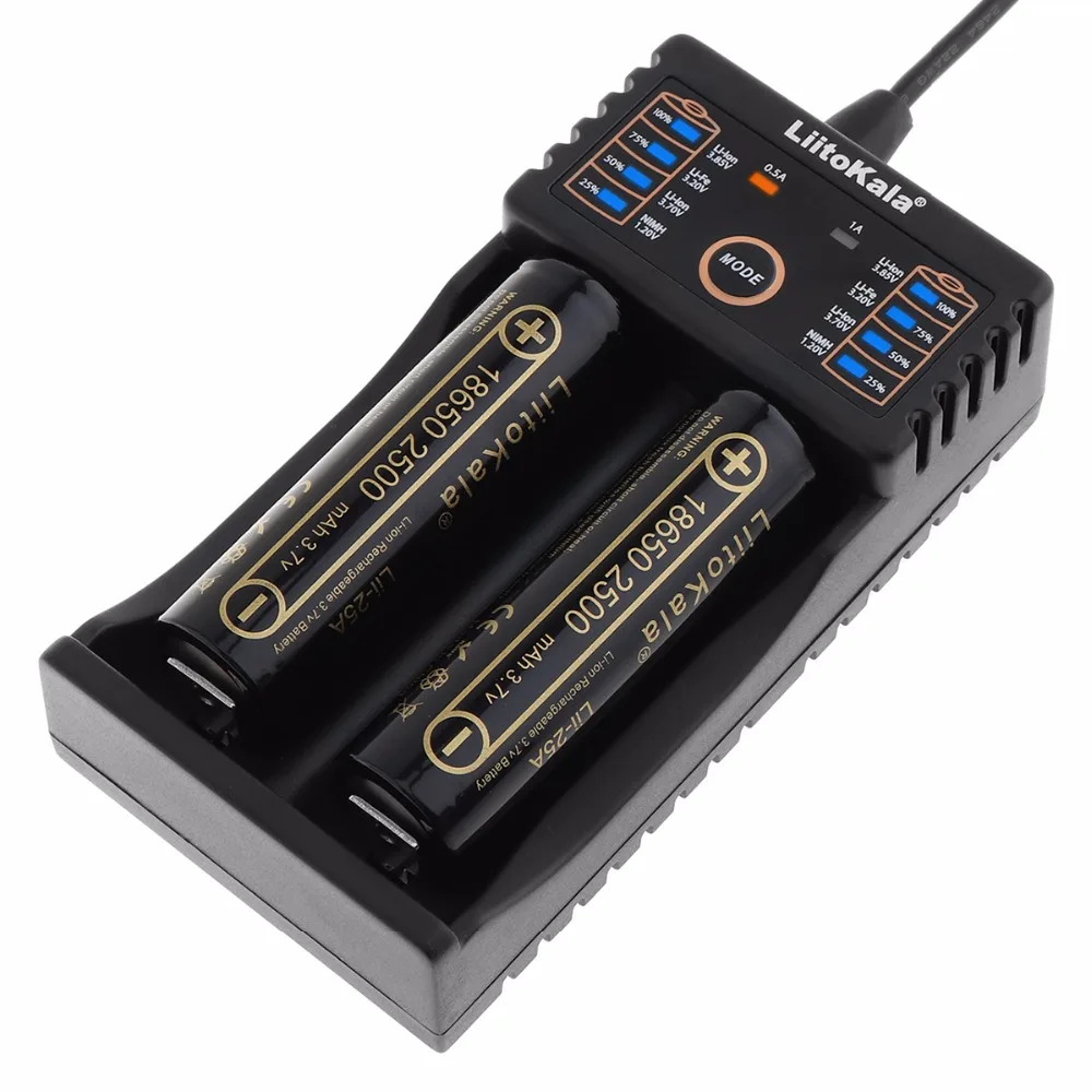 Liitokala Lii 202 2 слота USB умное зарядное устройство для 1 В 3 7 в 8 AA AAA 26650 18650 18490 18350 17670 17500