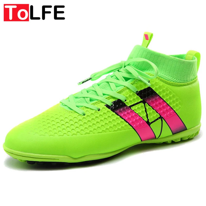 2016 High Ankle Men's Football Boots Soccer Cleats Outdoor Lawn Brand