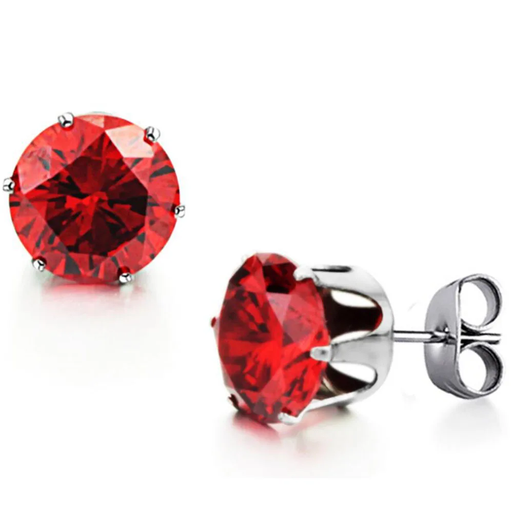 Cubic Zirconia серьги красные