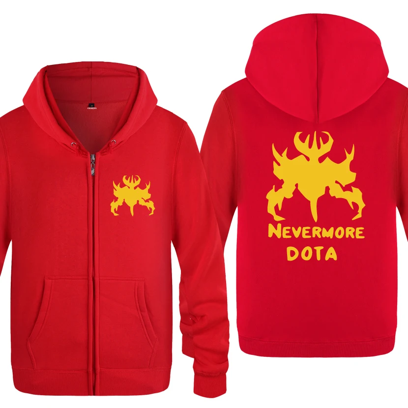  SF DOTA Game Hoodies Men 2018 Men's Fleece Zipper Cardigans Hooded Sweatshirts