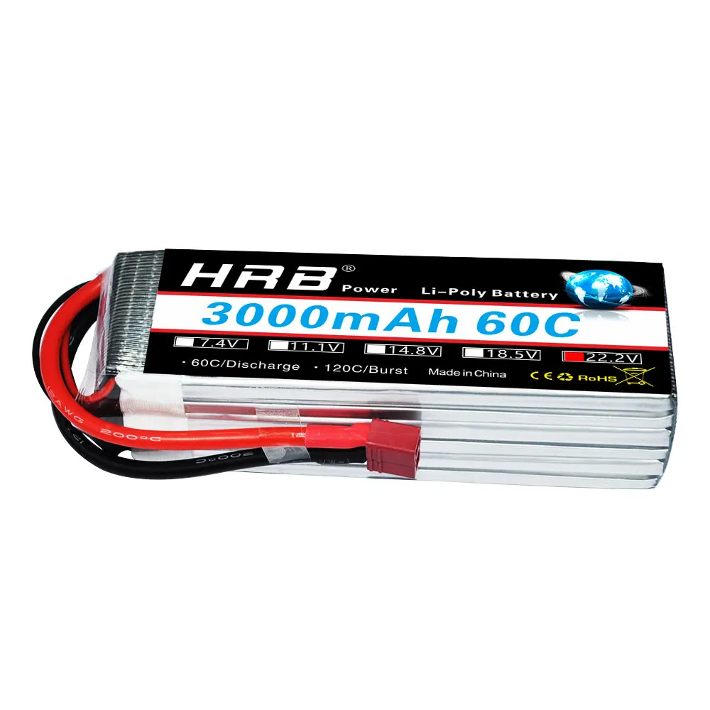 HRB Радиоуправляемый Дрон AKKU 22,2 V 3000mAh 60C Lipo аккумулятор 6S для RC FPV автомобиля вертолета квадрокоптера самолета БПЛА