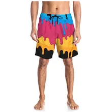 Летние пляжные шорты мужские повседневные облегающие цветные черные свободные джинсовые шорты с принтом и эластичной резинкой на талии L413A