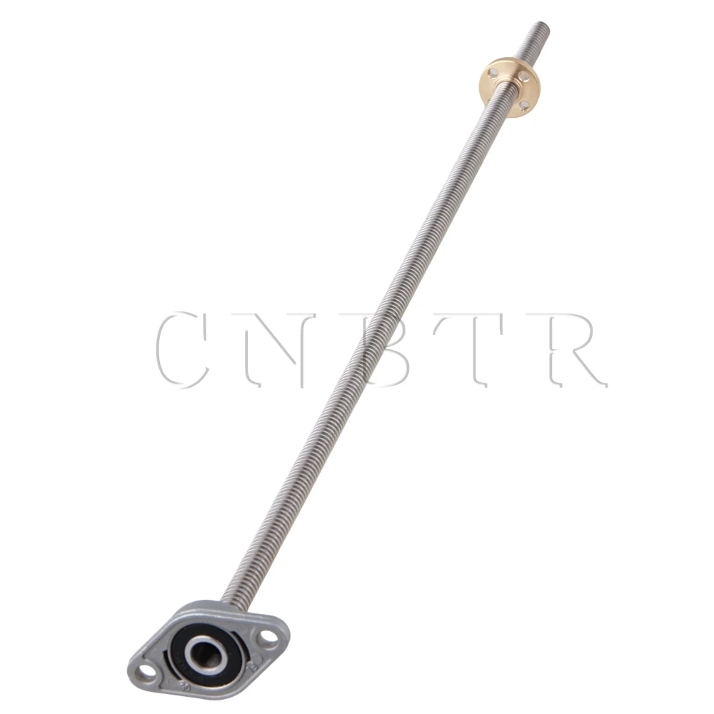 

CNBTR Vertical 2mm Lead 400mm Length Lead Screw Rod Flange Pillow Block Set