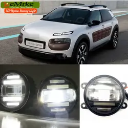 Eemrke Автомобиль Стайлинг для Citroen C4 Cactus 2014 2015 2016 2 в 1 Многофункциональный светодио дный Противотуманные фары DRL с объективом Габаритные огни