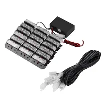 Высокая Мощность 54led 12 В 30 Вт Авто Грузовик светодиод мигает Предупреждение Strobe Light Led маяк аварийного восстановления белый + желтый