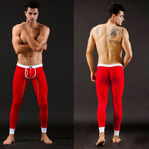 Новые мужские модные длинные штаны, сексуальные U выпуклые штаны, обтягивающее эластичное нижнее белье, леггинсы, Новое поступление