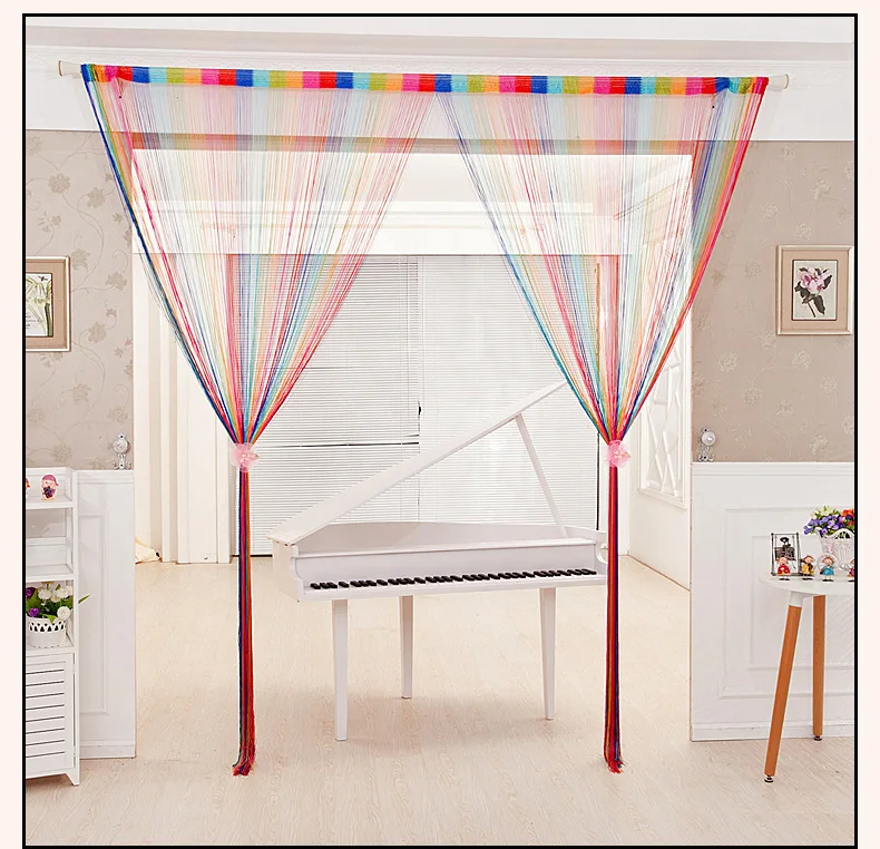 

sale 3m by 3m 1m by 2m beige grey coffee red purple decorative door divider window screening for living room string curtain