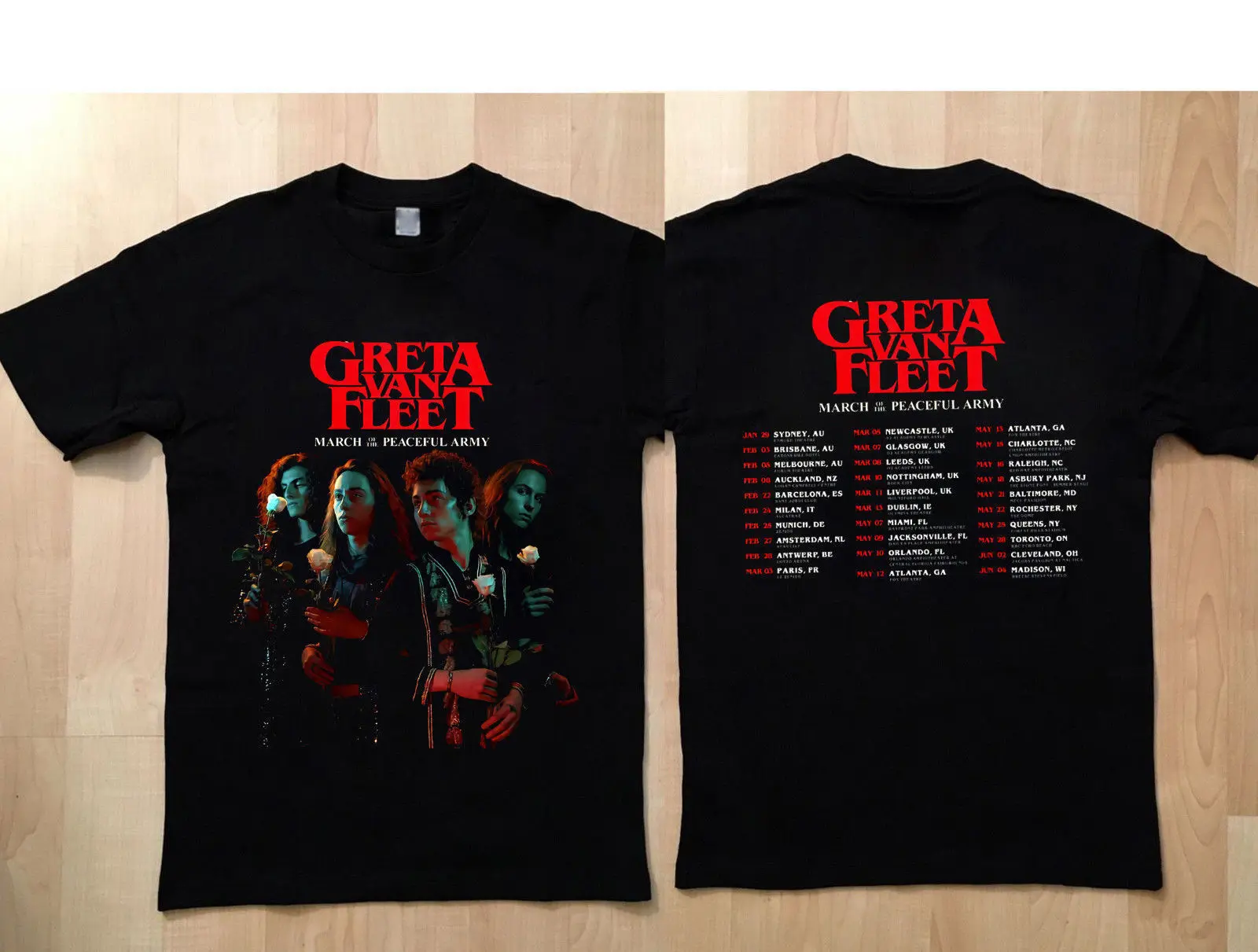 greta van fleet tour shirt 2019