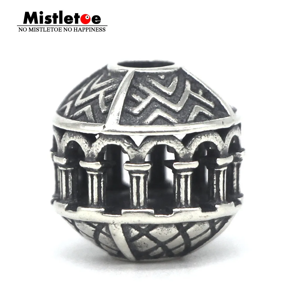 Mistletoe 925 Sterling Silver Domes Charm Bead Fit Faerybeads Bracelet Jewelry