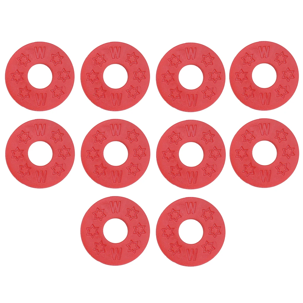 10 Pieces Acoustic Electric Guitar Bass Strap Block Rubber Safety Strap Lock Washer Gasket Cushion