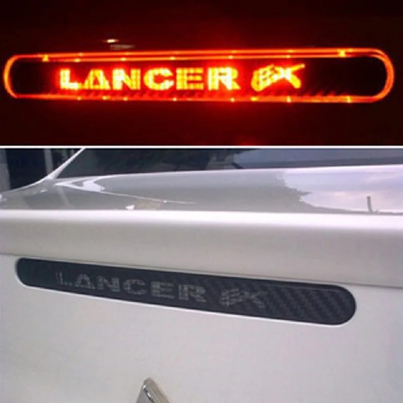 

Carbon Fiber Brake Sticker For Lancer Ex 9 10 High Positioned Rear Brake Lights stickers For Mitsubishi lancer Car Accessories