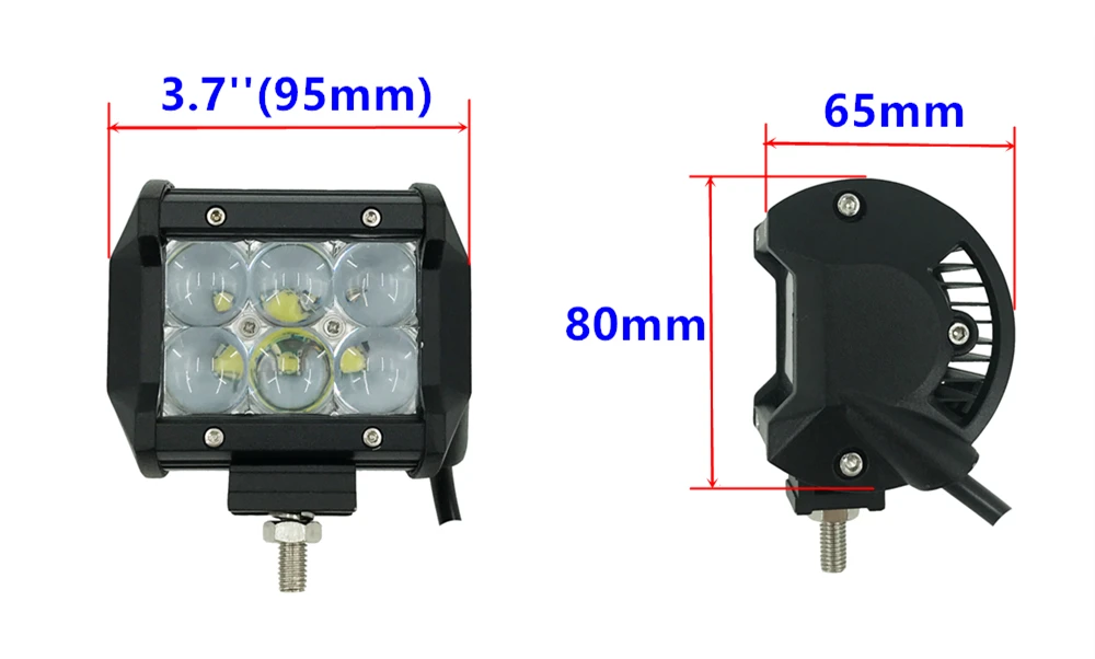 4 шт. 5D 4 ''18 Вт светодиодный рабочий светильник для квадроцикла, внедорожника, лодочного трактора 4WD 4x4, грузовика, точечного/прожектора, противотуманного Света, светодиодный светильник на голову s