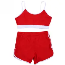 Для женщин женские пикантные спортивный бюстгальтер короткие костюмы комплект быстросохнущая спортивный жилет шорты тренажерный зал Фитнес Йога тренировки Нижнее белье