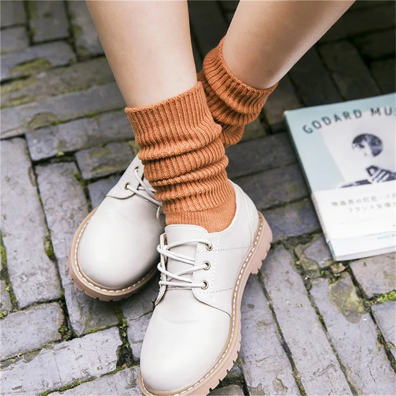 Korean Style Fashion Cute Warm Solid Cotton Wool Harajuku Funny Socks