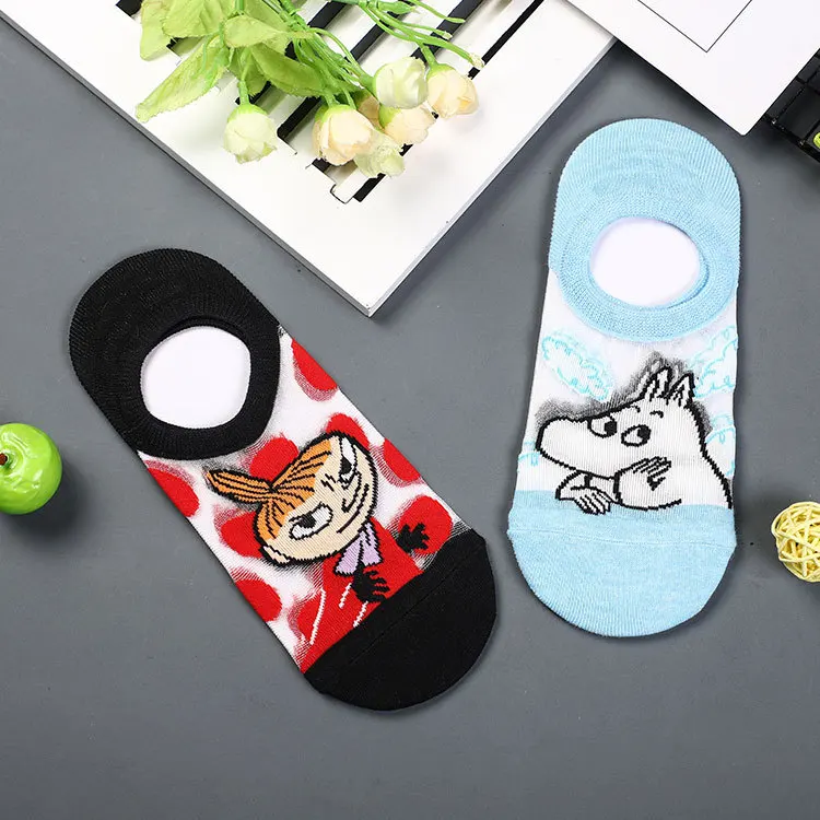 

6pairs=12pcs Wholesale Moomin Cartoon Mooming Leisure Breathable Women's Summer New Socks Ladies Cute Low Cut Boat Socks