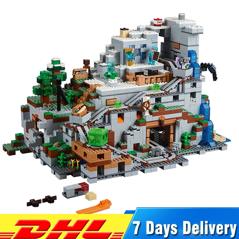 

2932 PCS The Mountain Cave My Worlds Model Building Kit Blocks Bricks Children Toys for Children Compatible LegoINGlys 21137