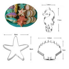 Океан в форме животных резка для печенья плесень морской конек морской раковины DIY Инструменты для выпечки HFing