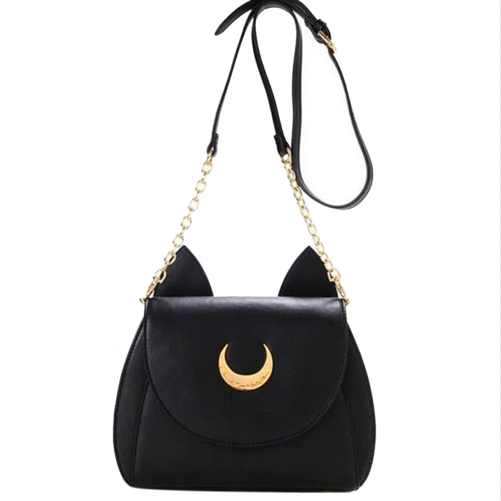 

Sailor Moon Shoulder Bag Ladies Luna Leather Handbag Women Crossbody Messenger