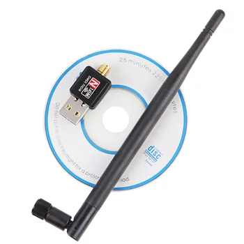 

USB WiFi Adapter 5dB Wifi Antenna 150Mbps Wireless Wifi Dongle 802.11b/n/g USB Network Card Adaptador Wi Fi Receiver For Windows