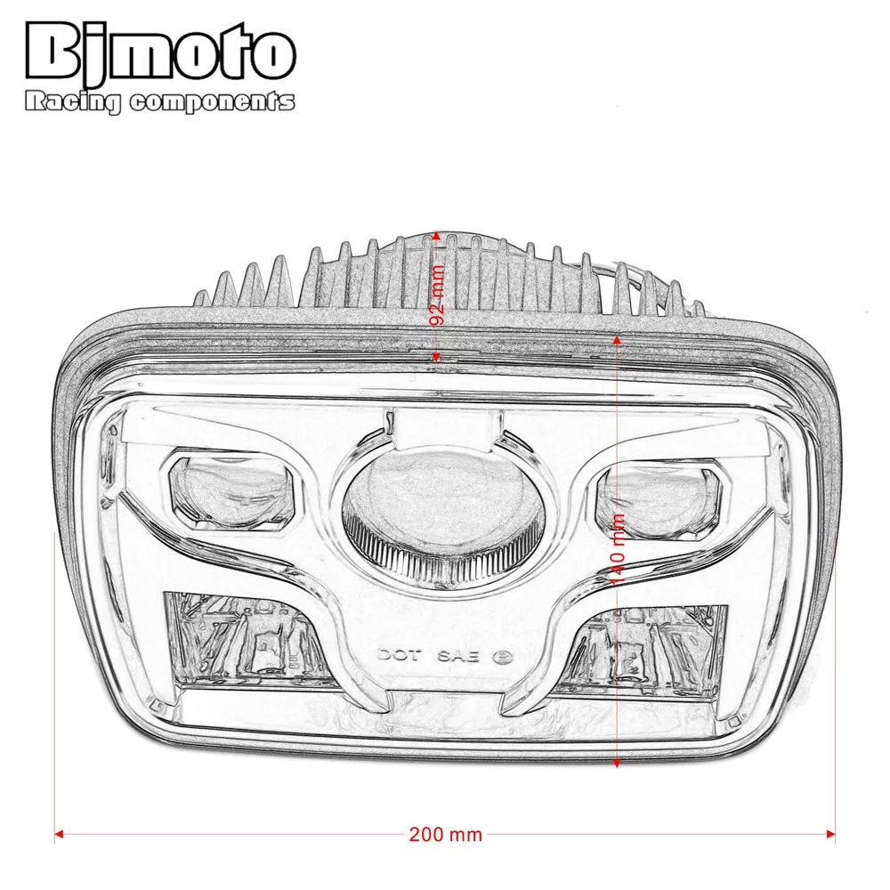 BJMOTO 60 Вт налобный фонарь для автомобиля дневной ходовой светильник s Точечный Jeep