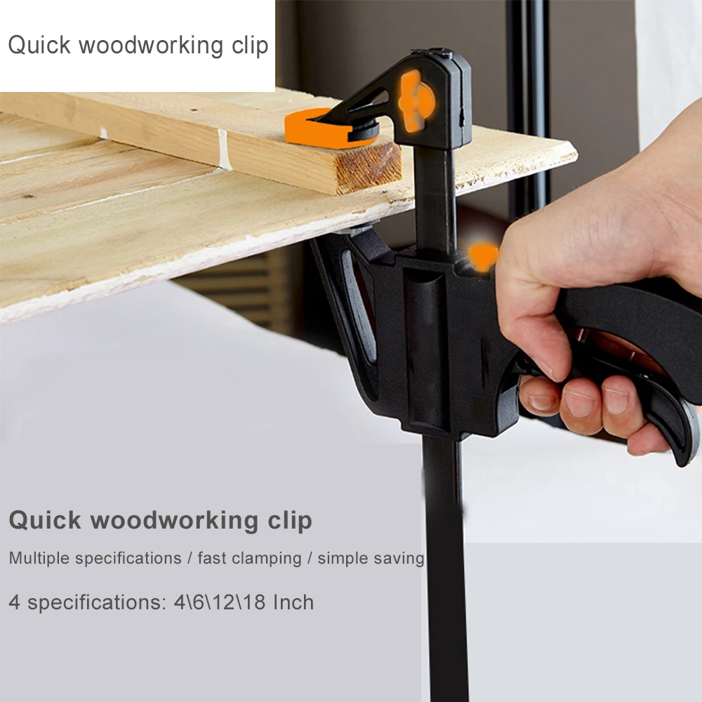 

Ratchet Quick Release Speed Squeeze 4\6\12\18 Inch Woodworking Clamp Clip Spreader Gadget Tool