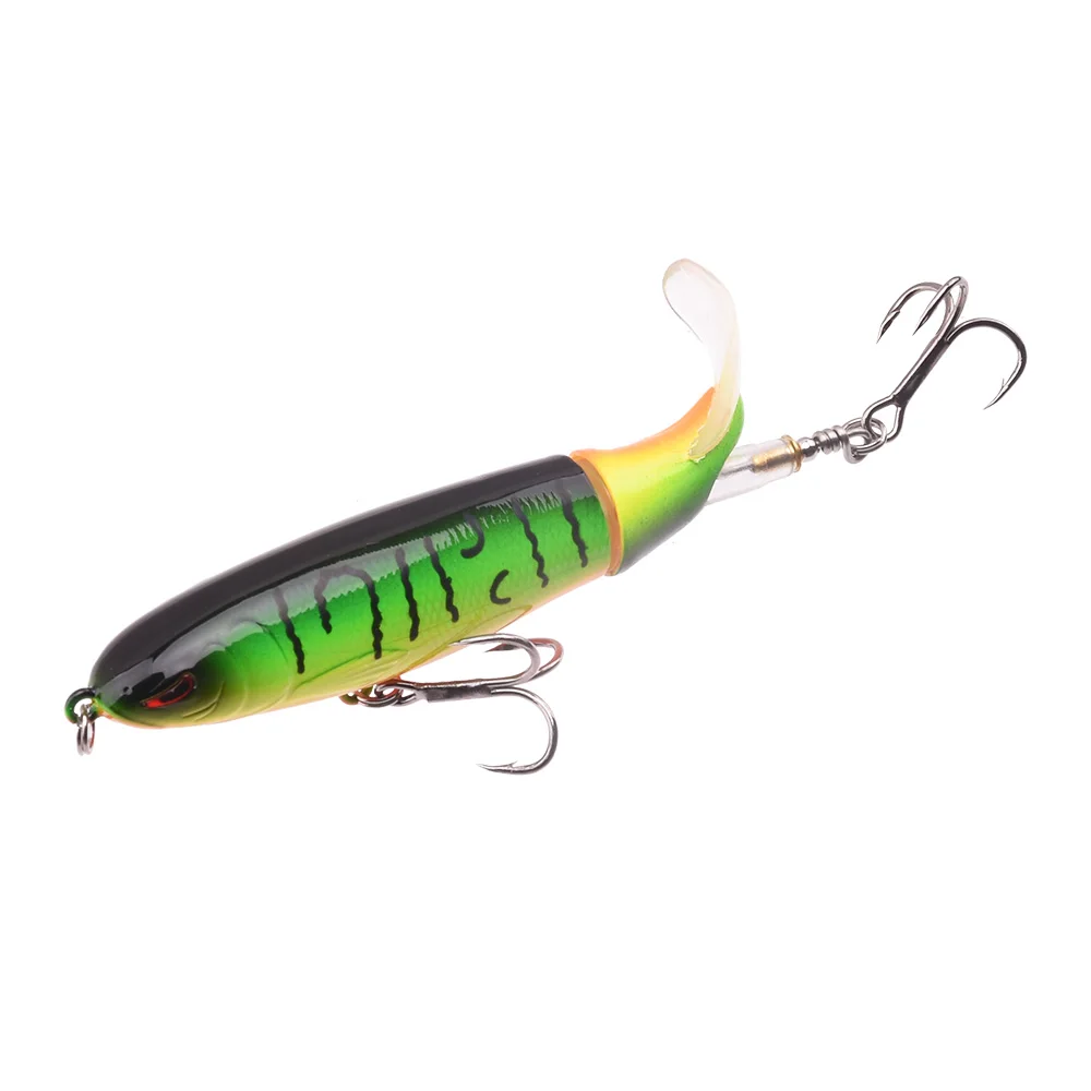 Isca de Pesca Lote Whopper Plopper 100mm 13g Flutuante Popper Lápis Artificial Duro Isca Wobbler Rotação Cauda Pesca Equipamento 3 Pçs - 20 High Quality Esporte e Lazer