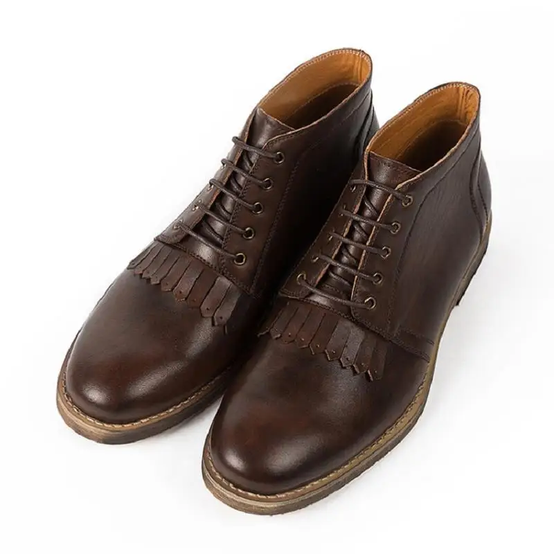 Erkek Zapatos Marca Marrón A Trabajo Bot Oscuro Transpirable Cuero Lace Botines Hecho Gris De Vintage Mens Northmarch Mano Up Nuevo Plataforma Genuino UgdTwTx