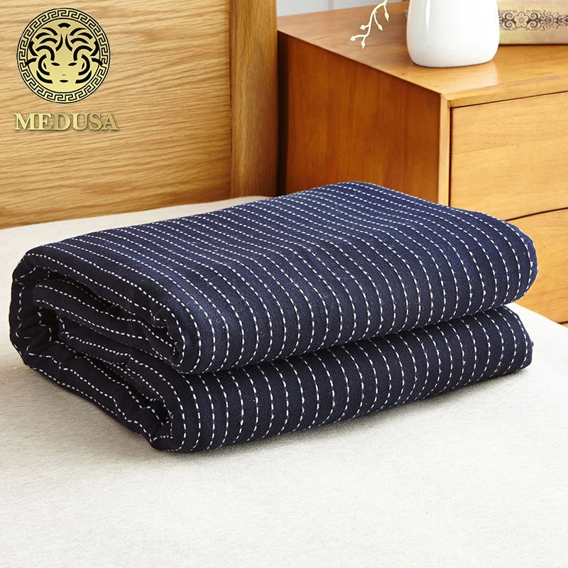 

Medusa 2018 vintage gauze striped gauze throw blanket single double size