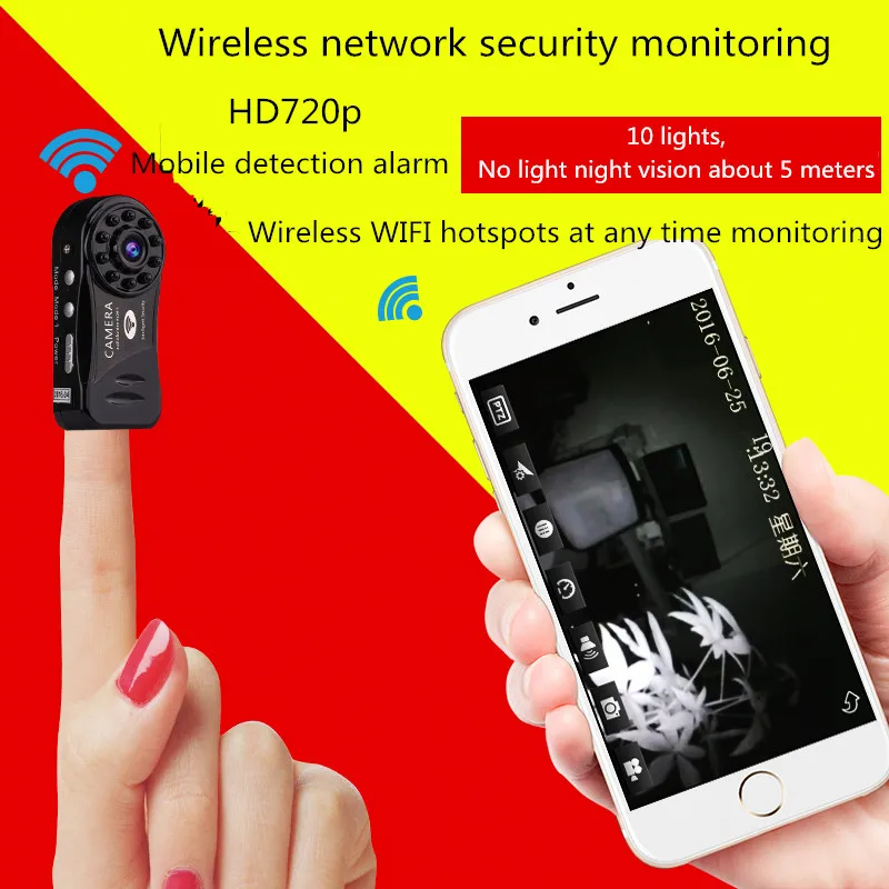 Night vision mini camera invisible ultra small high definition mobile font b computer b font wireless