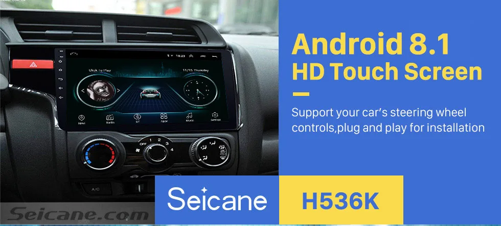 Seicane 2Din Android 8,1 для Honda FIT левосторонний автомобильный Радио Аудио gps Navi Стерео WiFi мультимедийный проигрыватель головное устройство 3g