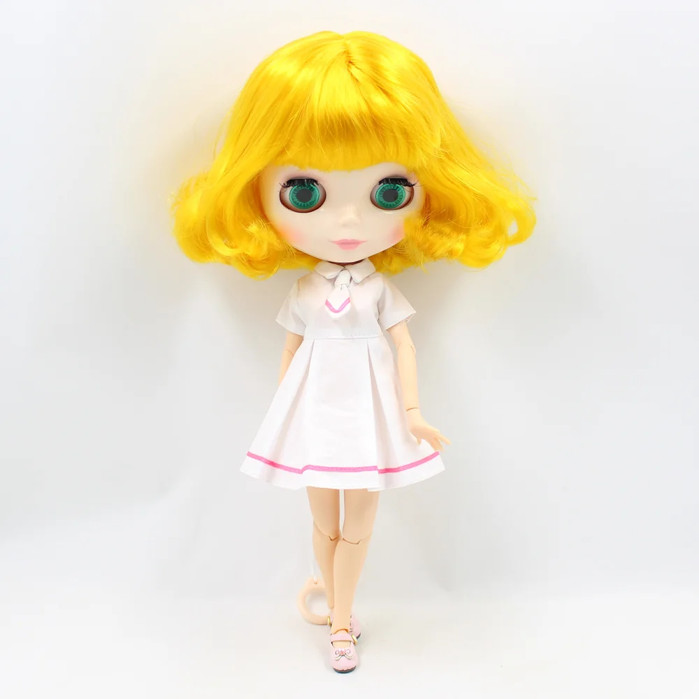 Ледяной DBS Blyth кукольные 1/6 bjd BL3038 желтого золота Милая богиня вьющиеся волосы с