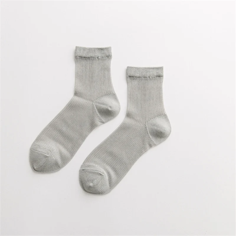 Горячая Распродажа, хипстерские тонкие короткие носки в стиле Харадзюку, женские модные прозрачные короткие носки, женские летние носки в сеточку - Цвет: Gray