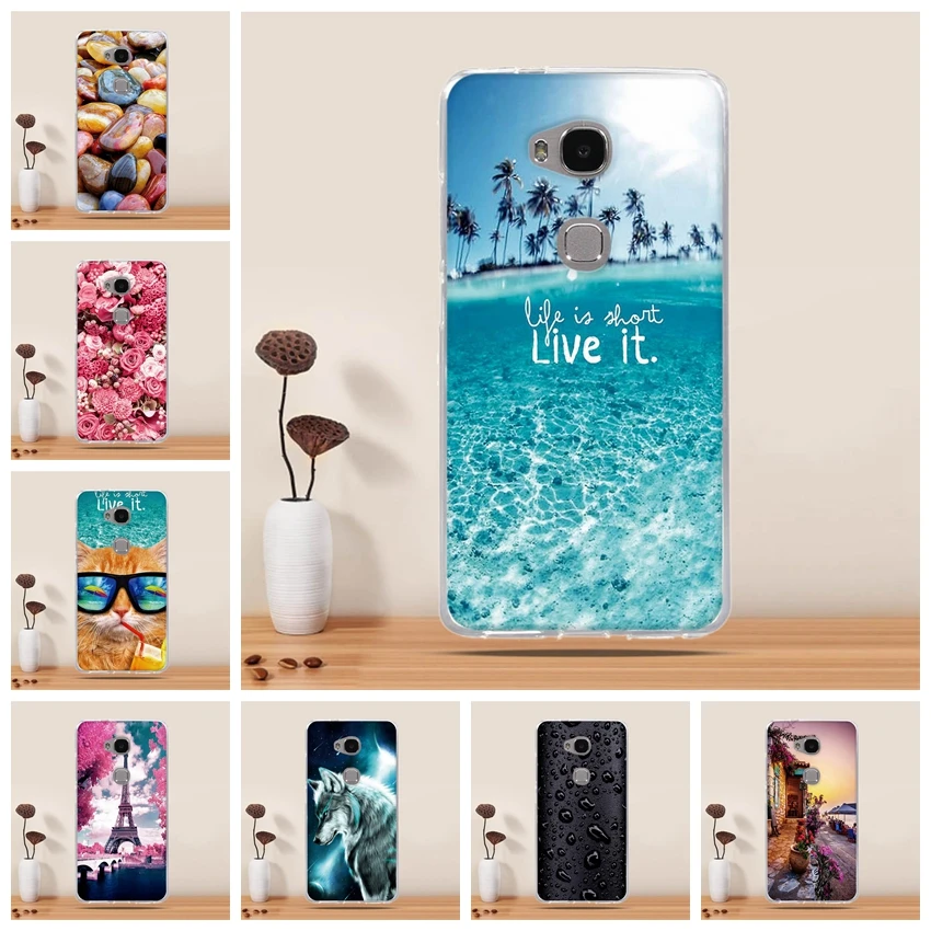 

For Huawei Honor 5X Case Cover Soft Silicon Cover For Huawei GR5 Case TPU Fundas Coque For Huawei Honor 5X Phone Case Protector