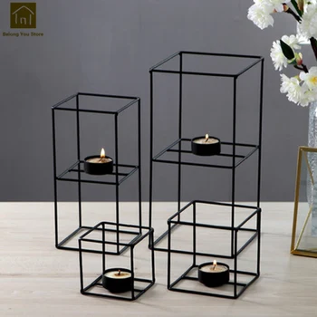 

Retro Candle Holder Candlestick Wedding Decoration Modern Decorative Candle Holder Tealight Candelabros Home Decor WKL018