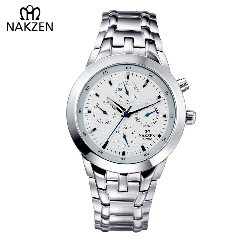 

NAKZEN Luxury Brand Men's Business Watch Famous Quartz Wristwatches Relogio Masculino Gentle Popular Clock Erkek Kol Saati Gift