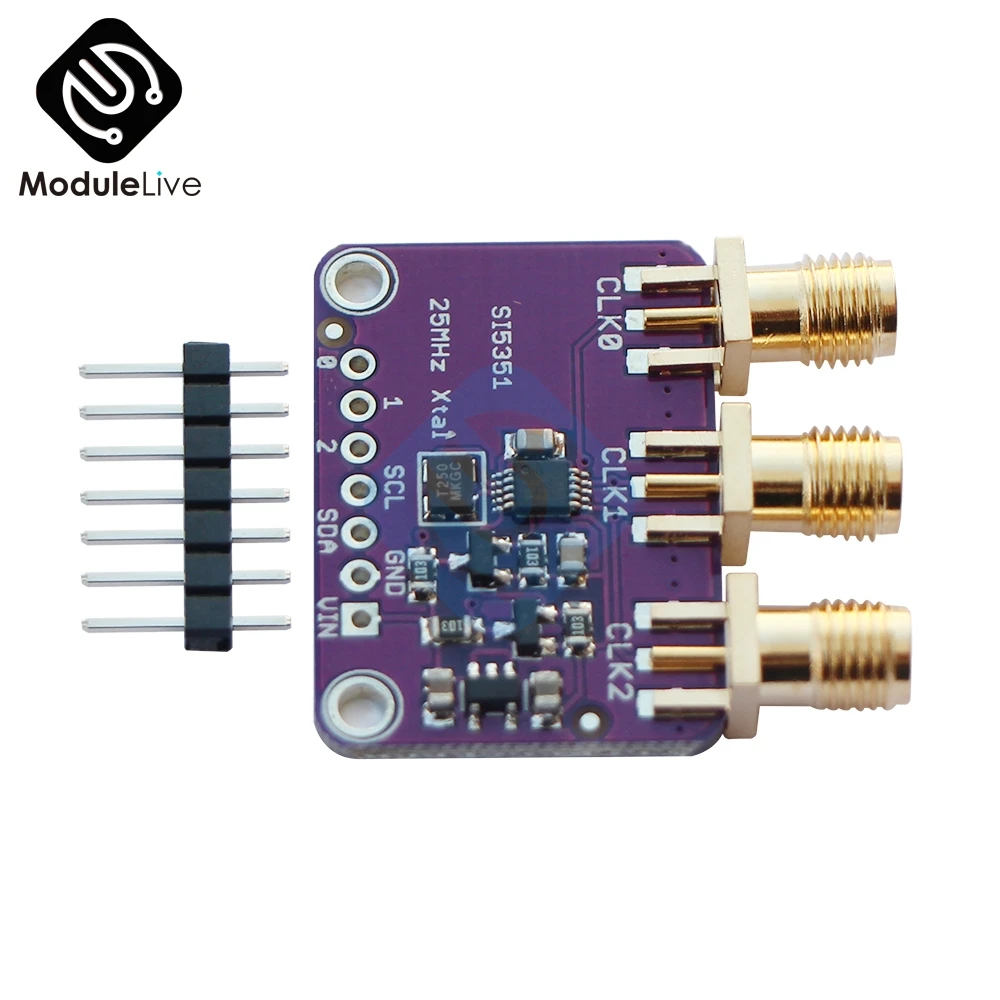 Настольная плата для генератора часов Si5351A Si5351 I2C 3 5 в постоянного тока Модульная