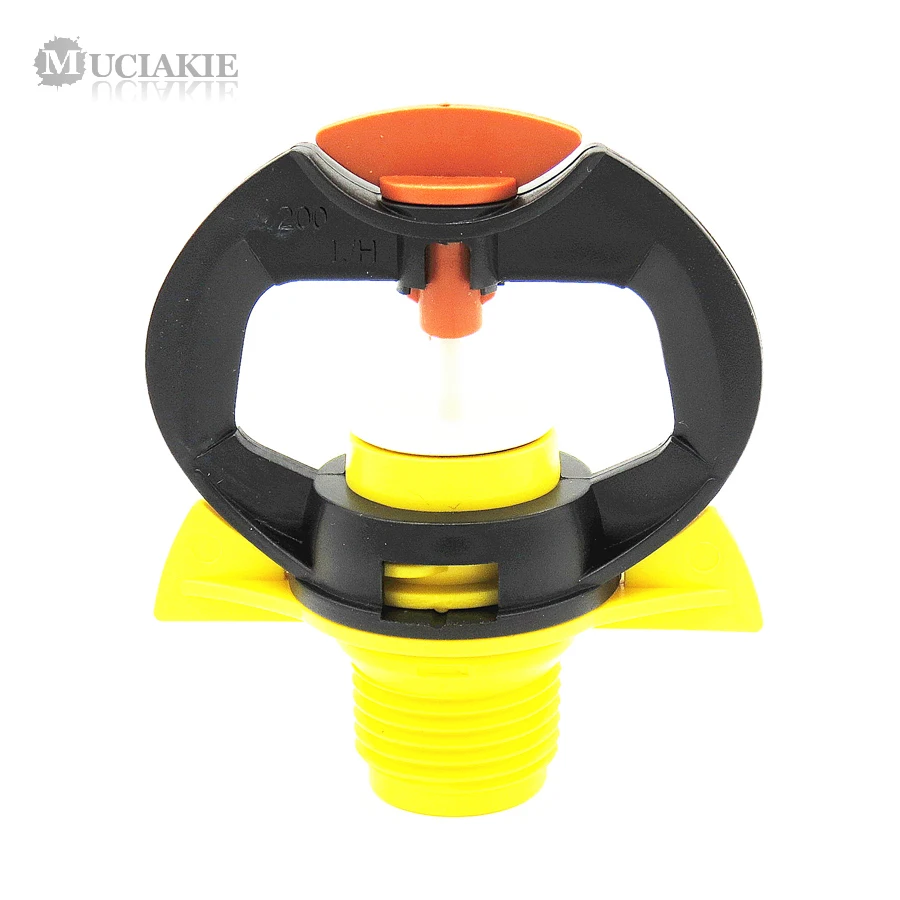 MUCIAKIE 1PC 1/2'' Male Threaded Garden Sprinker Middle Distance 360 Degrees Rotatable Sprinkler for Lawn Greenhouse Irrigation | Дом и