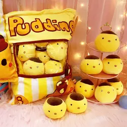 Творческий 1 пакета(ов) желтый пудинг плюшевые игрушки Животные с 8 шт. небольшое куриное яйцо пудинг игрушки для детей Рождественский