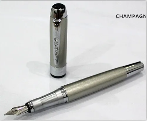 Топ продаж Серебряная перьевая ручка Jinhao 250 F Перо Серебряная отделка Съемный конвертер чернил - Цвет: K