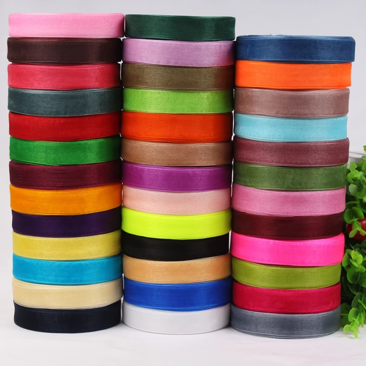 50 ярдов/рулон ленты из органзы 3/4 дюйма (20 мм)|ribbon gift|ribbon beltorganza ribbon |