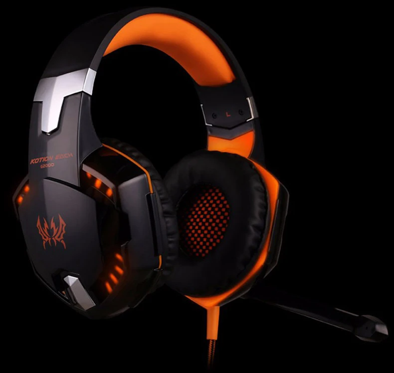 Best casque Computer Stereo Gaming Headphones Deep Bass Game Earphone Headset Gamer with Microphone Mic LED Light for PC Game  (9)