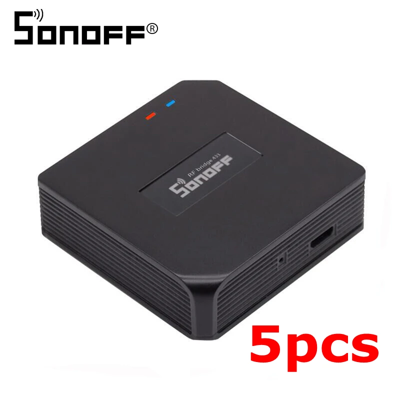 

5 PCS SONOFF RF Bridge WiFi 433 MHz Replacement Smart Home Automation Universal Wifi Switch work with Alexa compatible Domotica